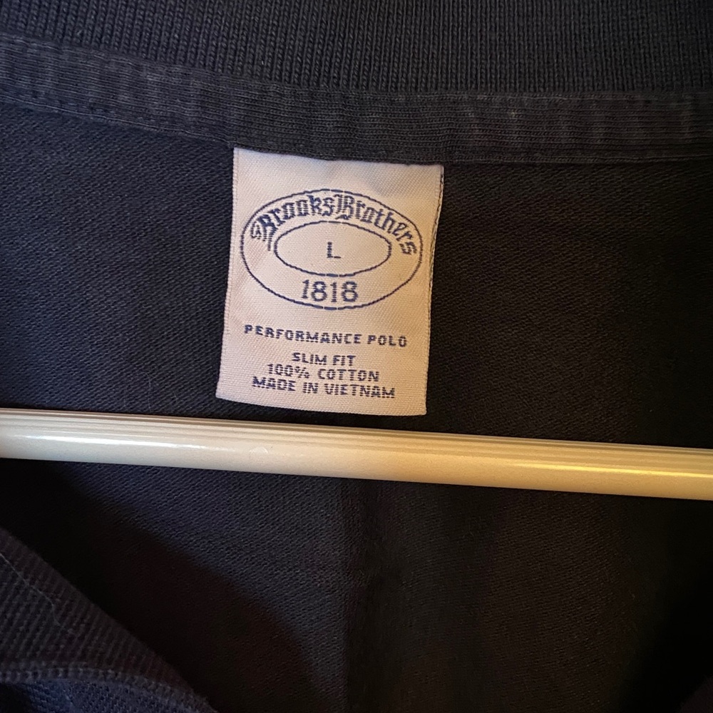 Brooks Brothers Navy Blue Polo with Gold Logo - Picture 2 of 6